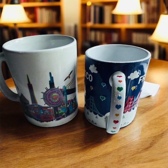 San Francisco Skyline Mugs - Blue and White - Picture 5 of 5